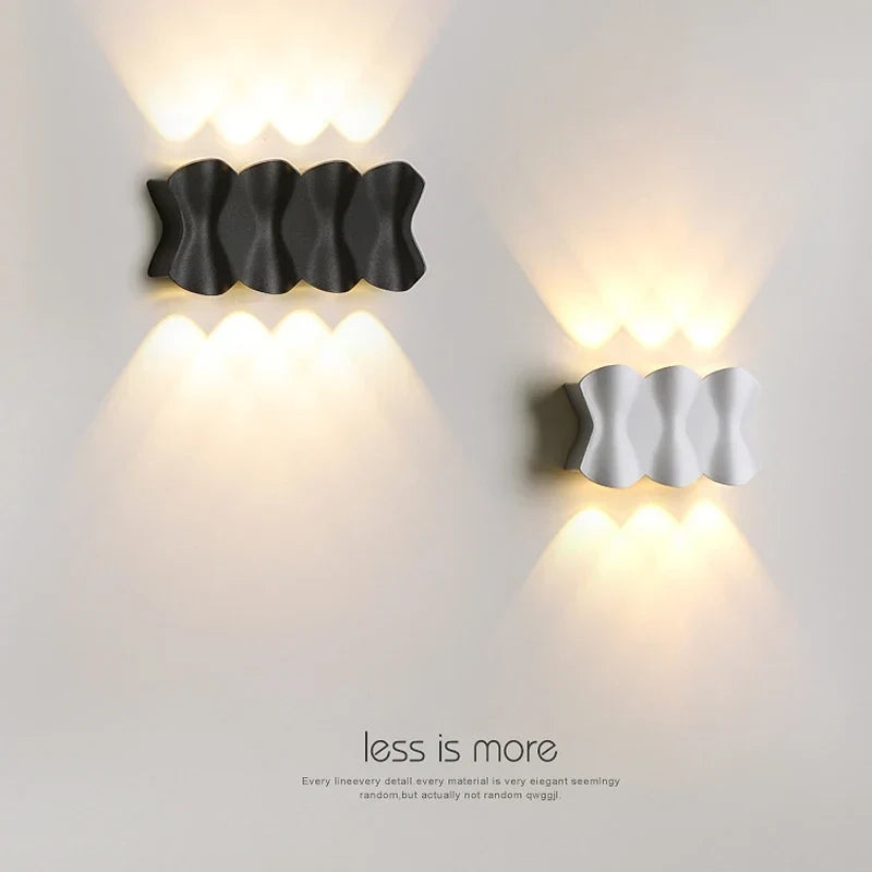 Waterproof garden multi-head wall light