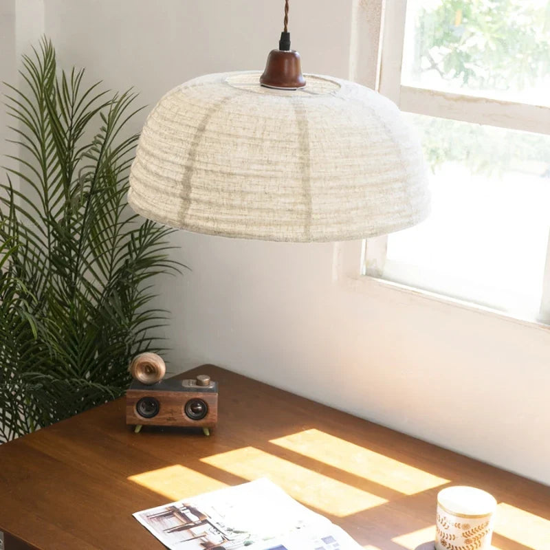 Retro Linen Pendant, 15.7 in, view 3
