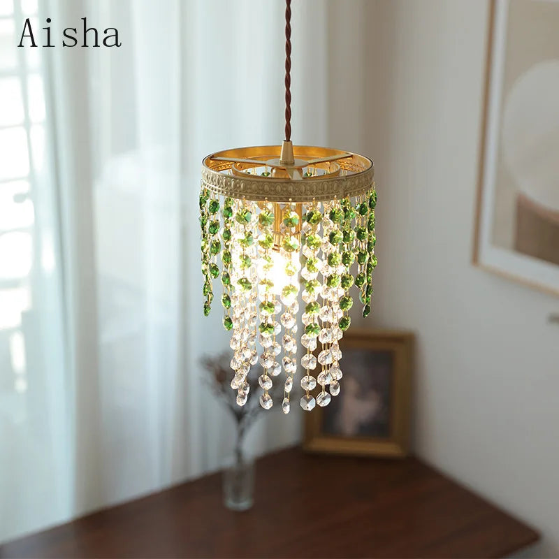 Vintage gold crystal pendant
