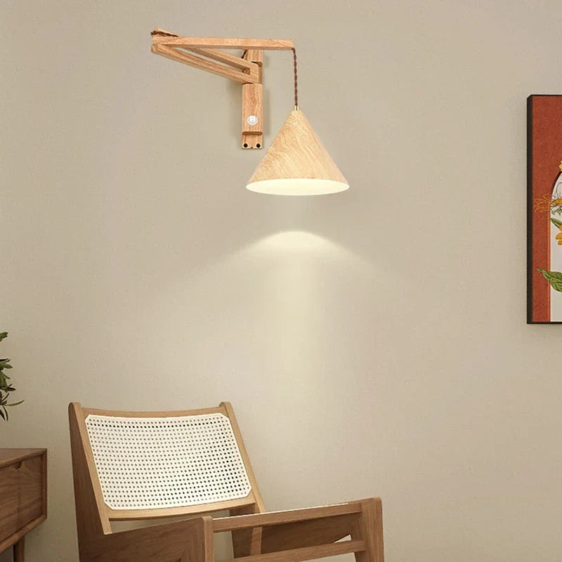 Japanese Wood Sconce, view 5