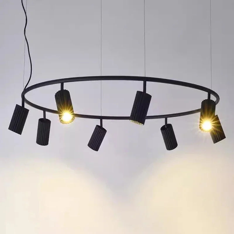 Adjustable glass chandelier