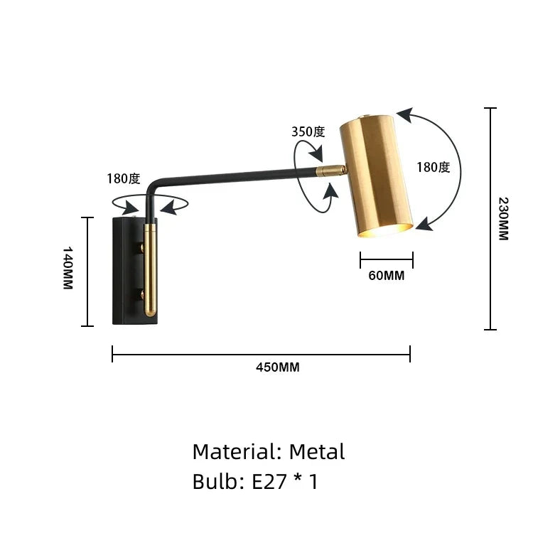 Long Arm Metal Sconce, view 11