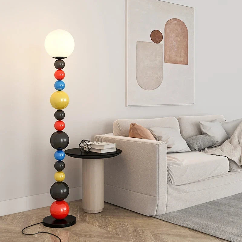 Bead glass lamp