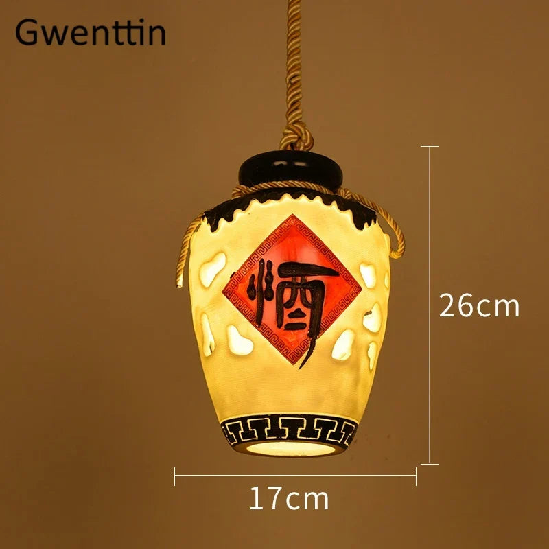Chinese Wine Jar Pendant, view 9