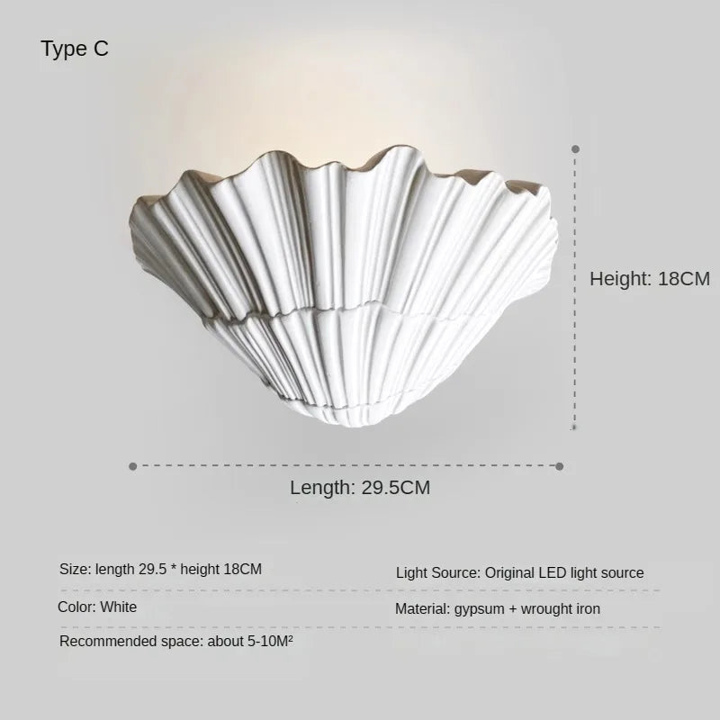 Gypsum Shell LED Light, view 8