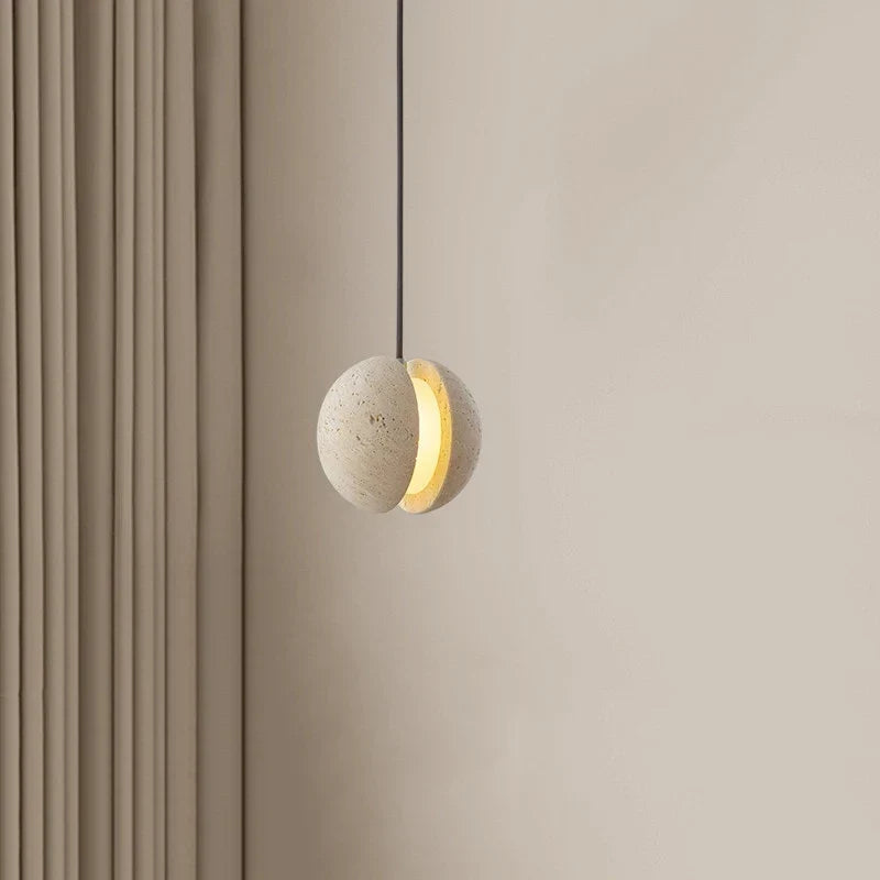 Wabi sabi stone lamp