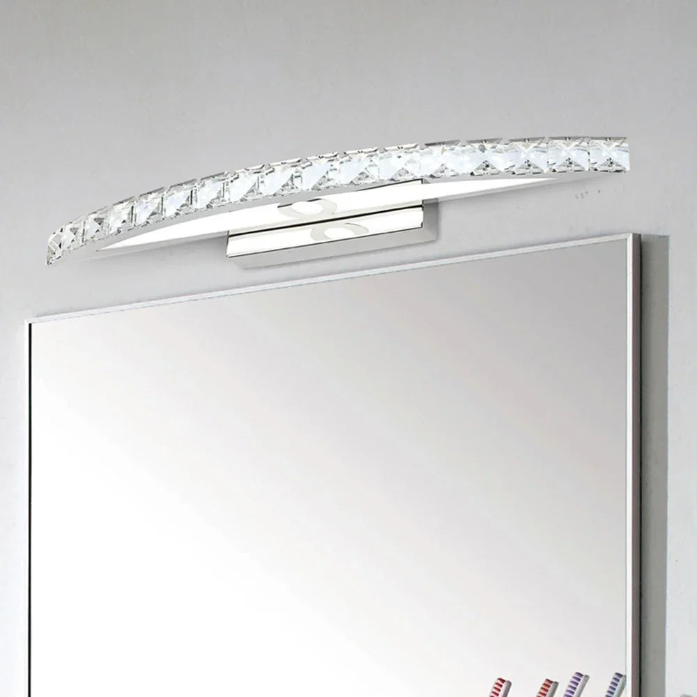 Crystal bathroom mirror LED light