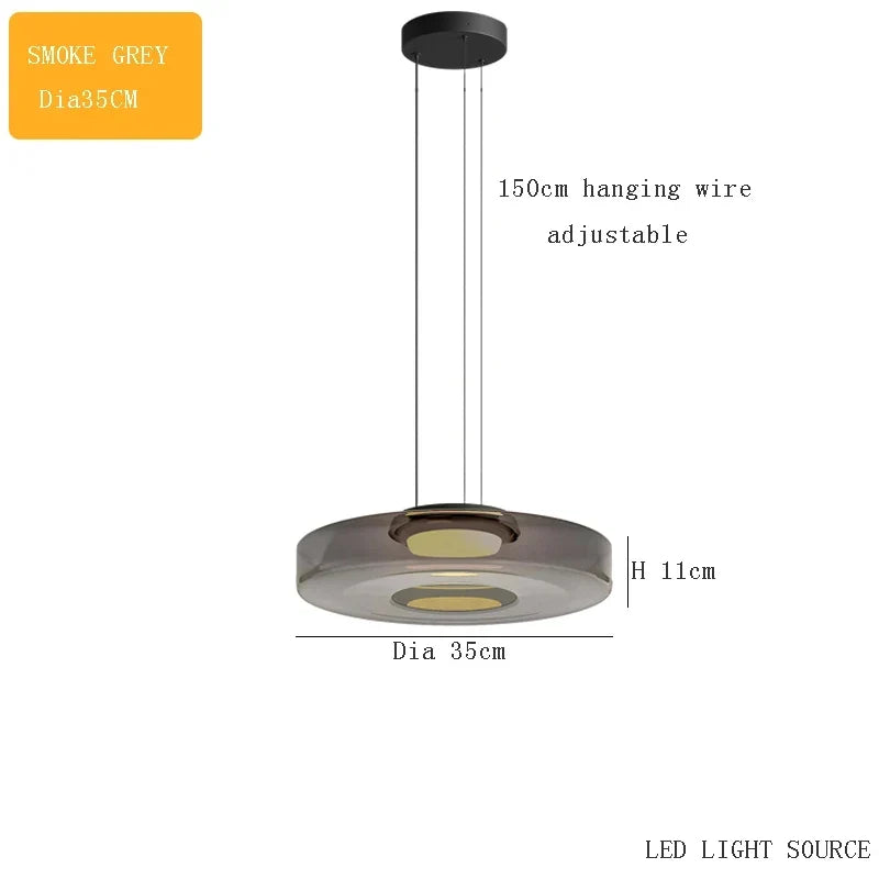 Minimalist Tinted Glass Pendant, view 12
