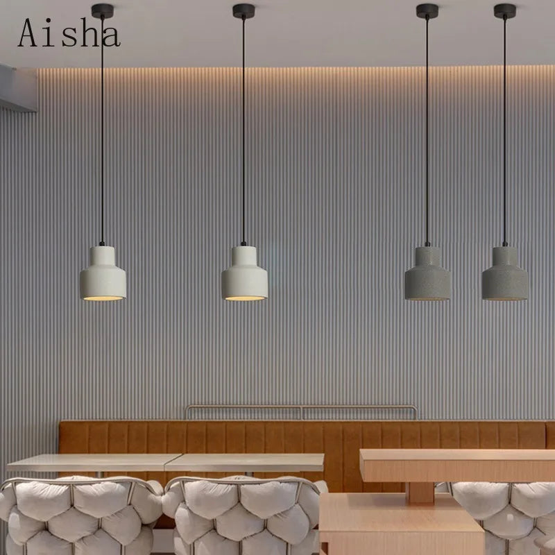 Black sandstone pendant in a loft