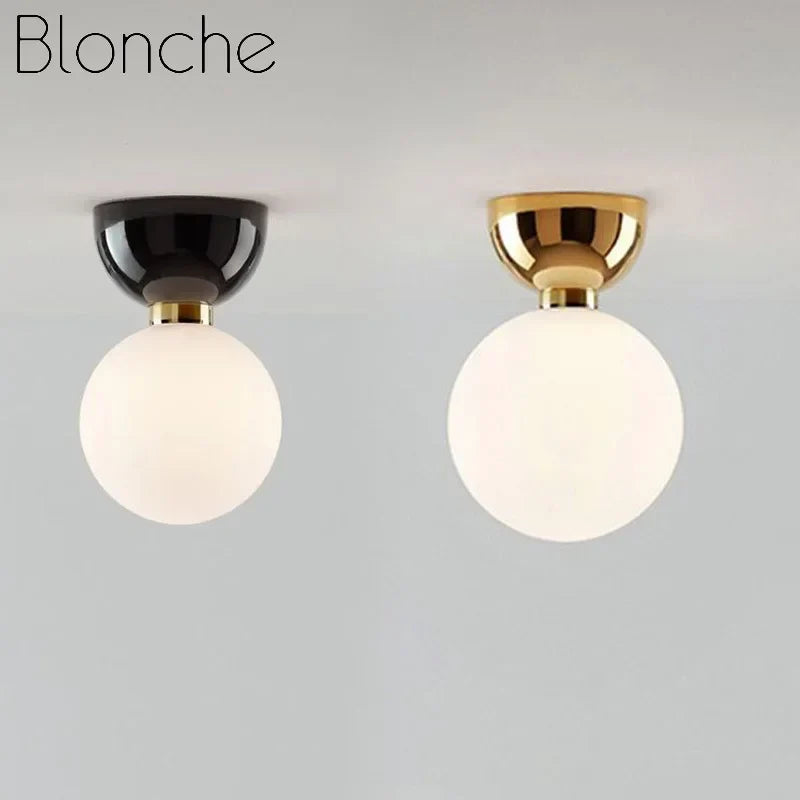 Minimalist glass ceiling light