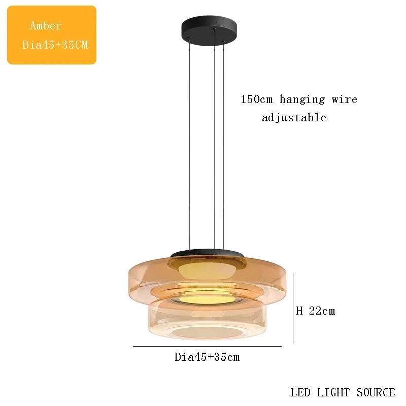 Minimalist Tinted Glass Pendant, view 17