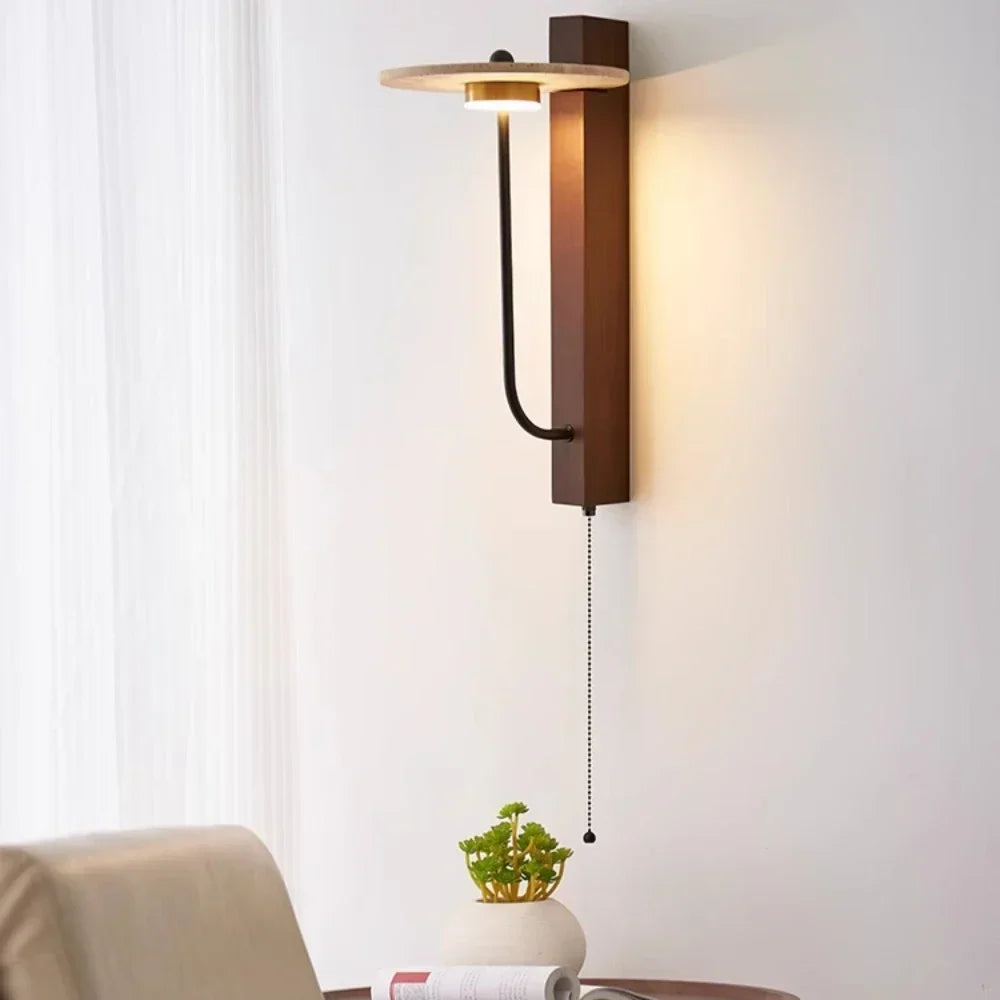 Natural stone sconce