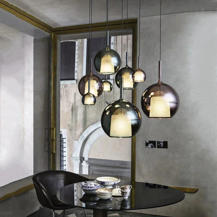 Glass bubble chandelier