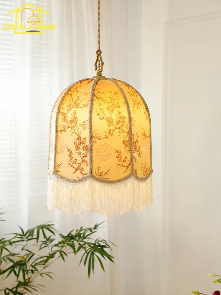 Tassel fabric pendant