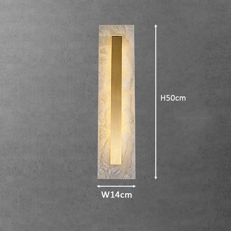 Oval Square Marble Sconce, view 8
