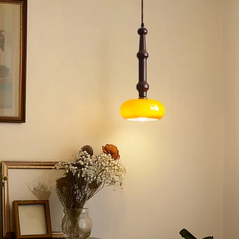 Wood & Glass Pendant, view 3