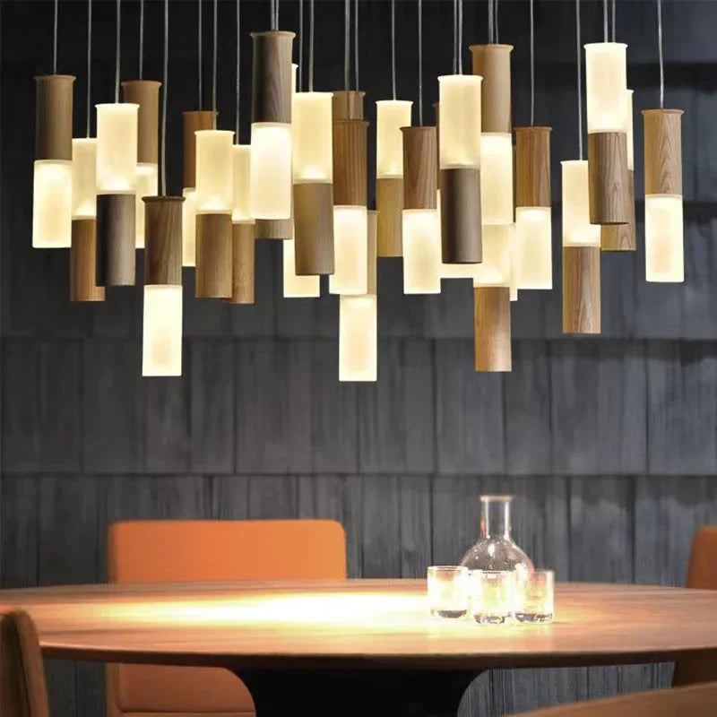 Wood chandelier