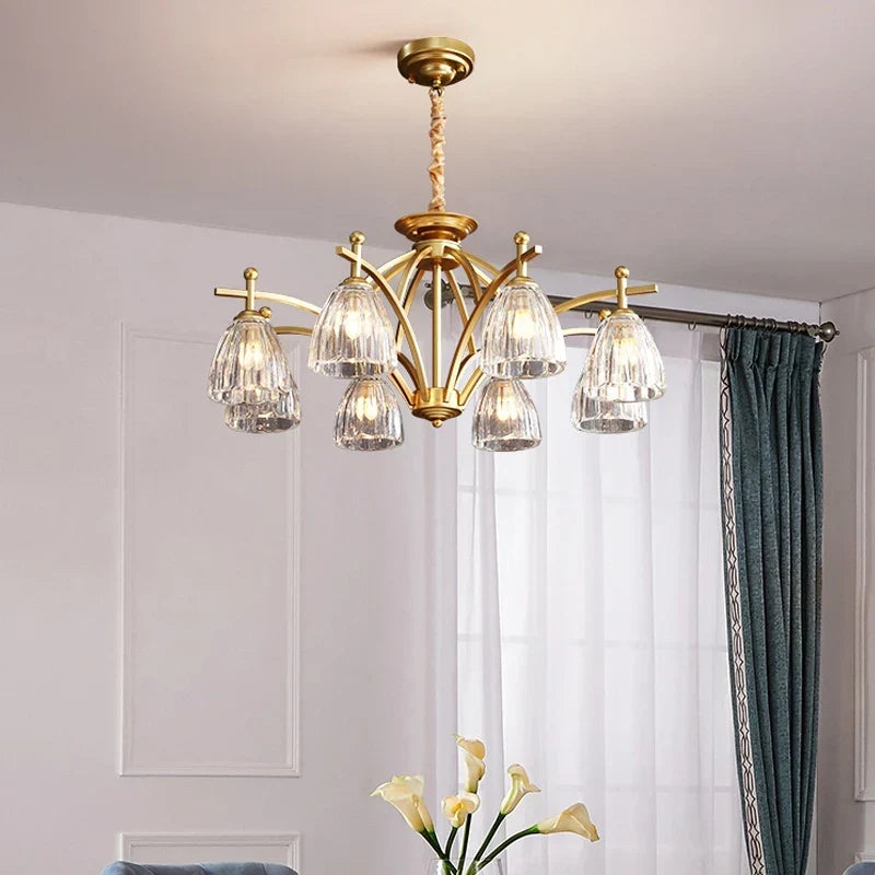 Retro glass chandelier