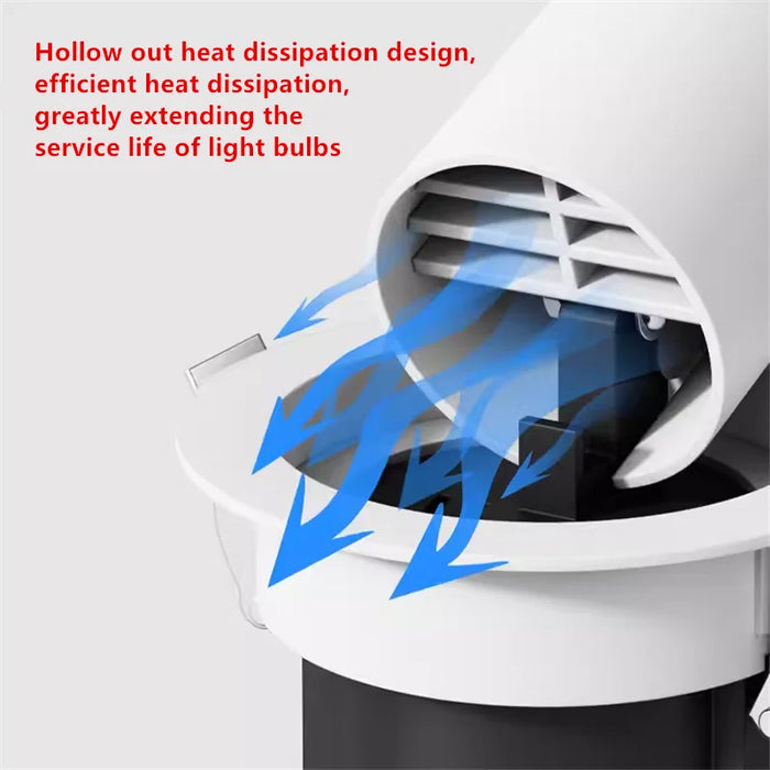Rotating recessed LED spotlight
