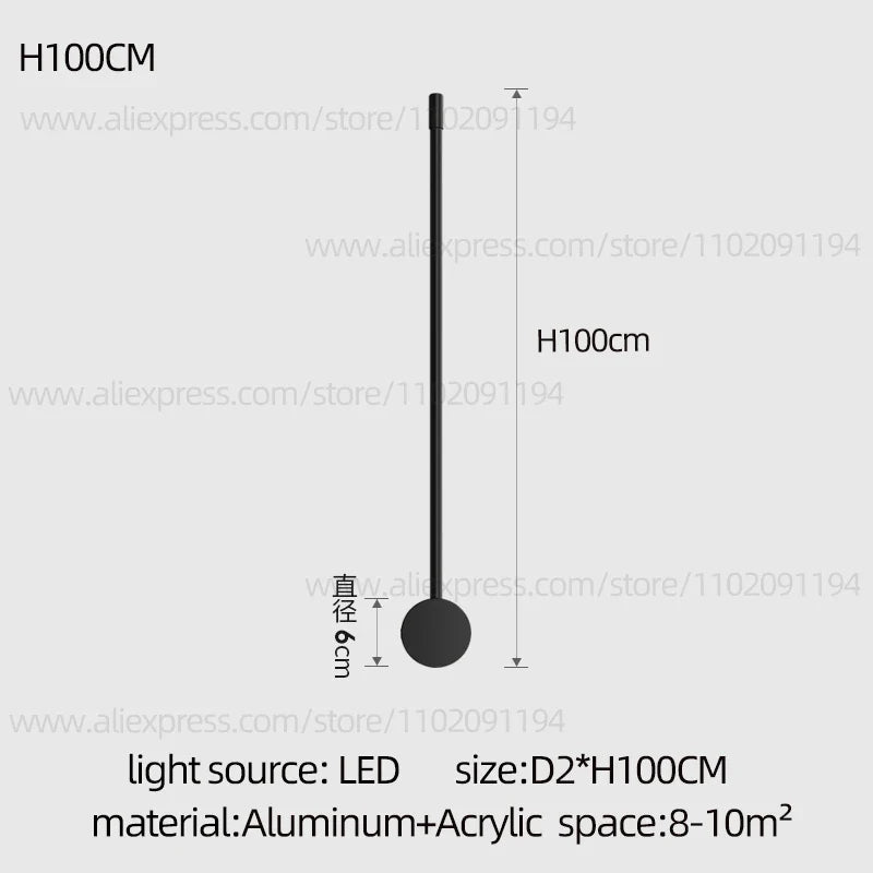 Nordic Linear Wall Light, view 12