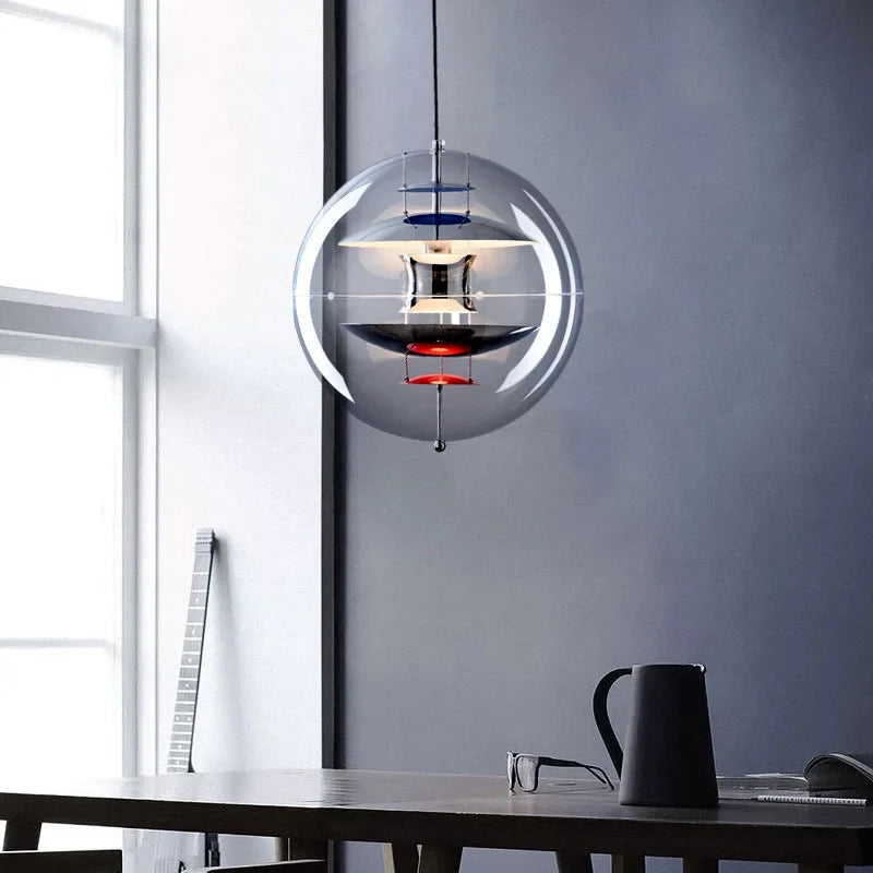 Planet glass pendant