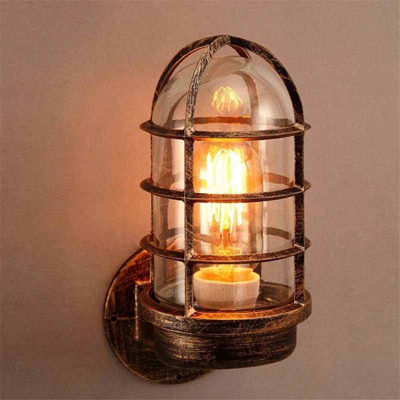 Loft sconce on a brick wall