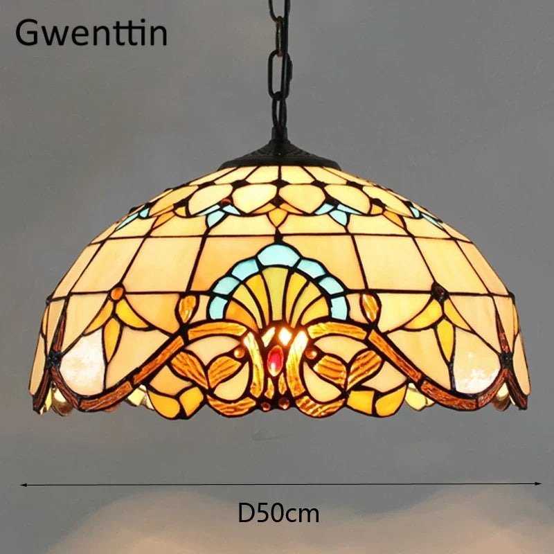 Vintage Tiffany Glass Pendant, view 15
