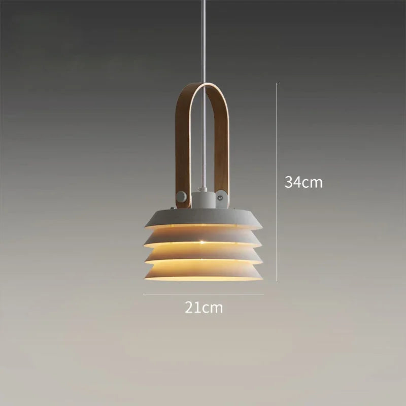 Creative White Wood Pendant, view 9