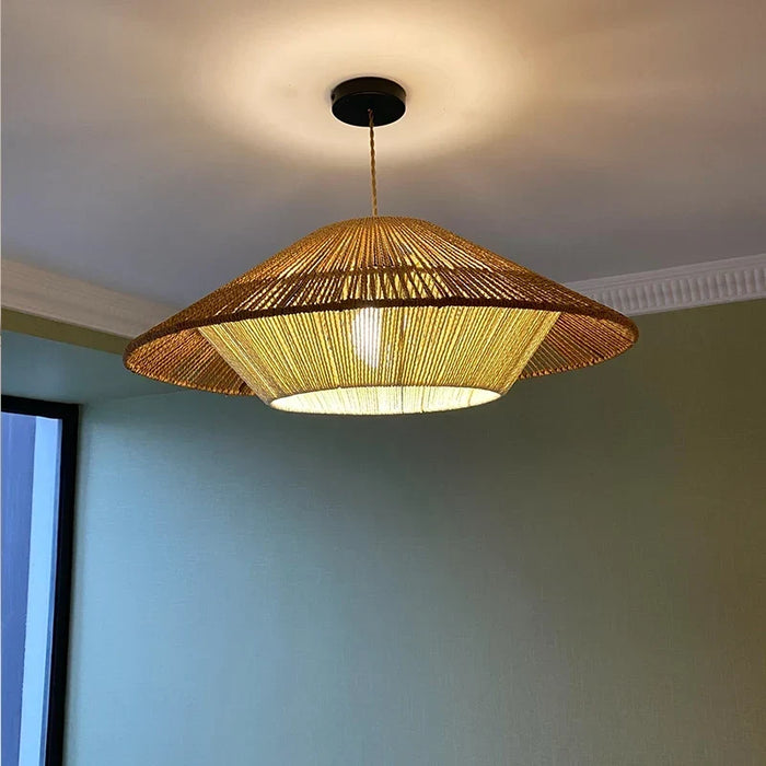 Rattan rope pendant
