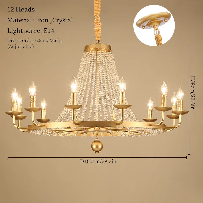 Vintage Crystal Chandelier, view 10