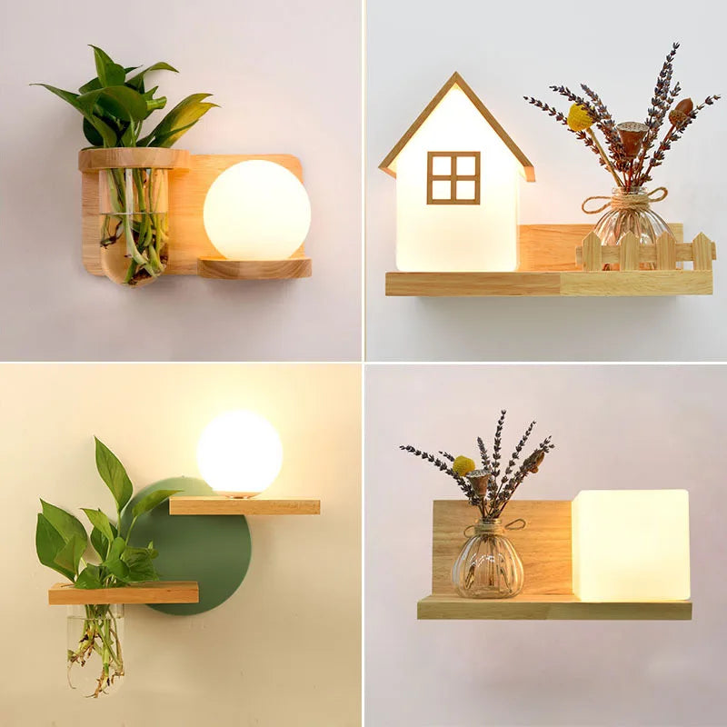Plant pot wall light
