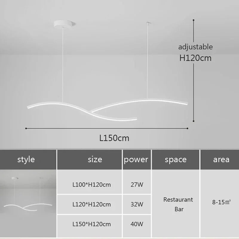 Acrylic Linear LED Pendant, view 4