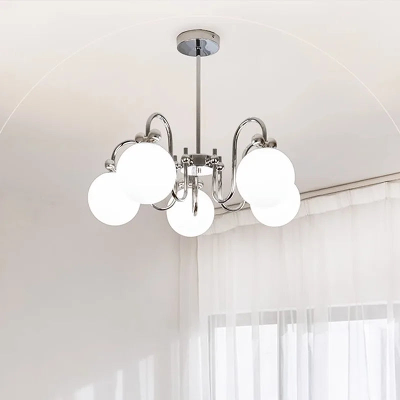 Glass ball chandelier