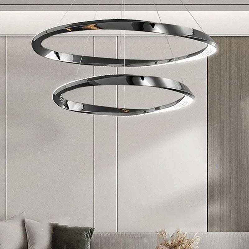 Artistic LED ring pendant