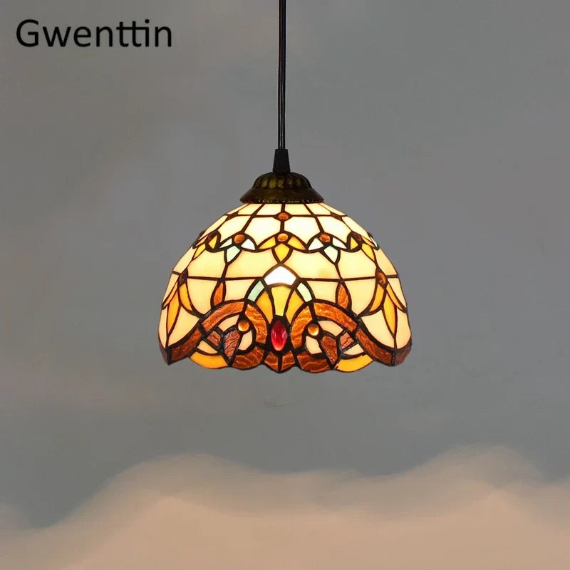 Vintage Tiffany Glass Pendant, view 19