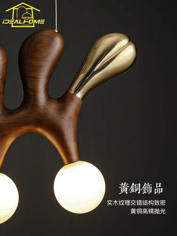 Solid Wood Zen Pendant, view 3