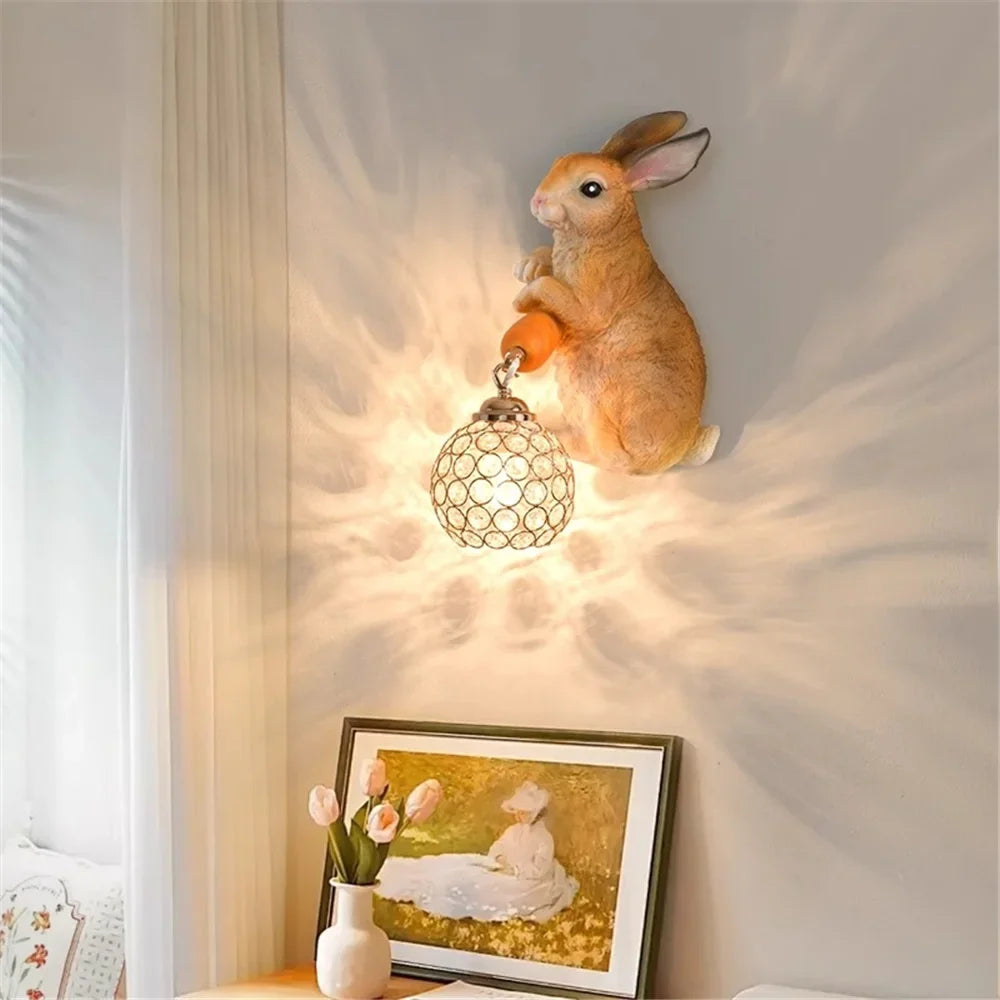 Pastoral bunny sconce