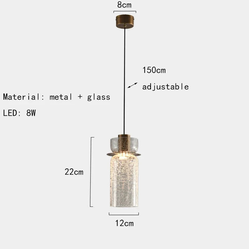 Creative Glass Pendant, Amber or Clear, view 12