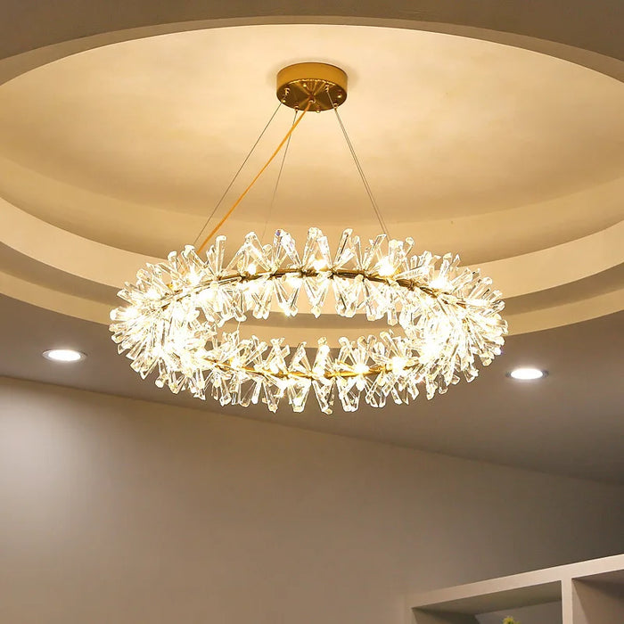 Round crystal chandelier