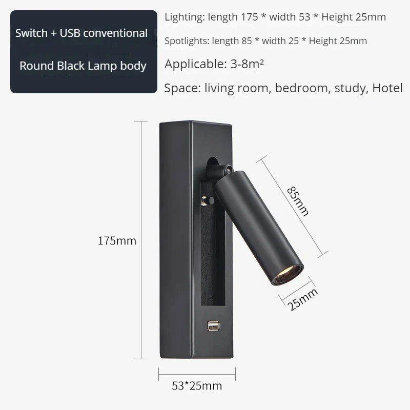 Projector USB Sconce, view 19