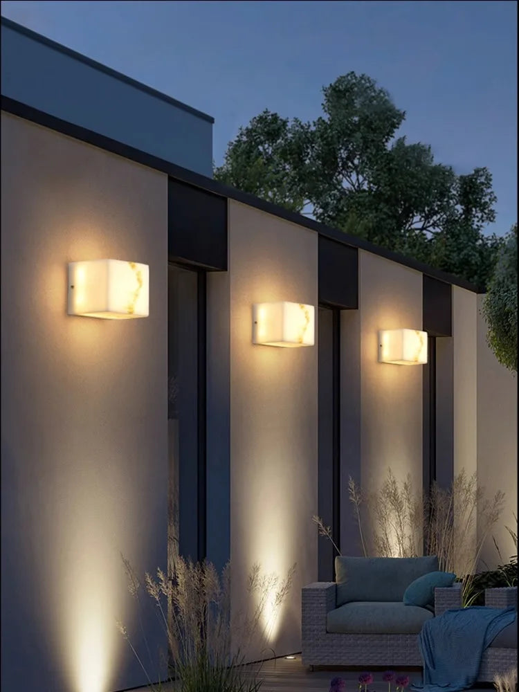 Geometric waterproof wall light
