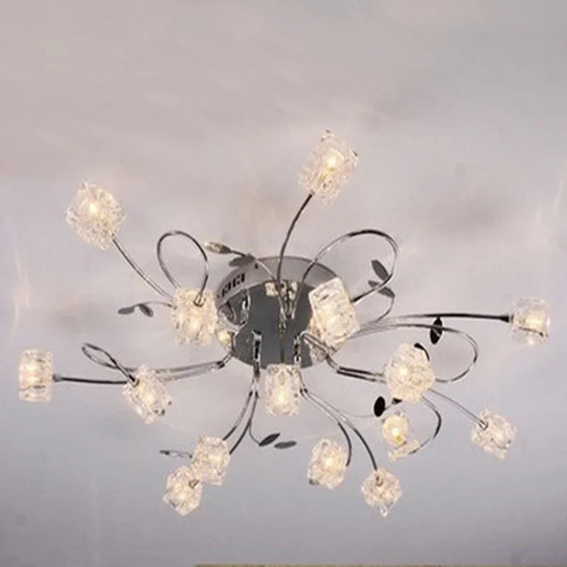 Chrome crystal chandelier