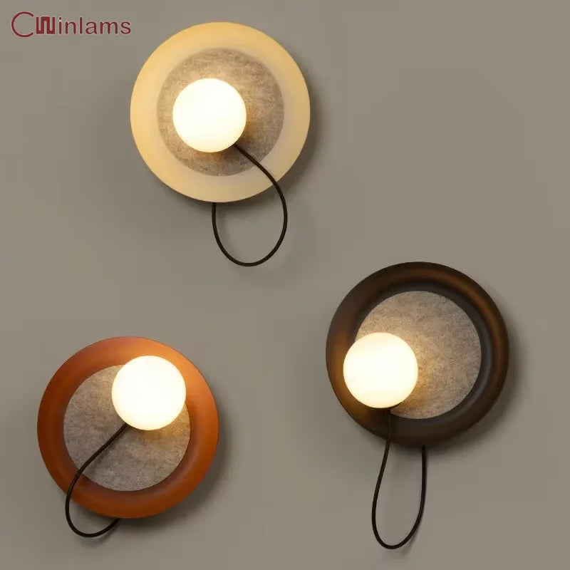 Nordic round adjustable wall light