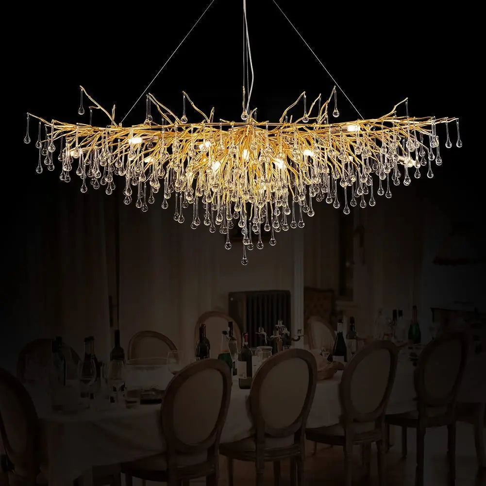 Crystal ribbon light