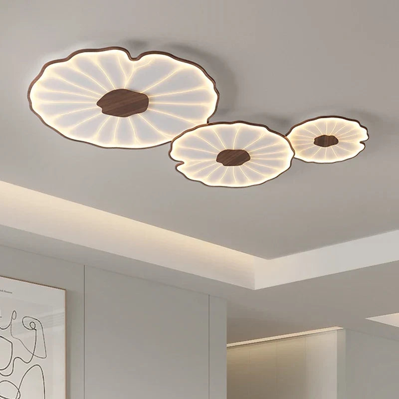 Wood LED flush mount