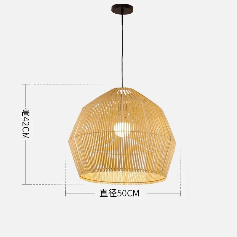 Handmade Bamboo Pendant, view 7