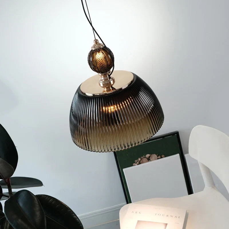 Nordic Black Glass Pendant, view 3