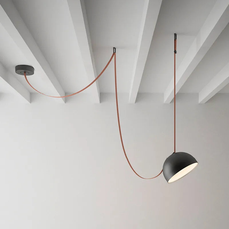 Red pendant light