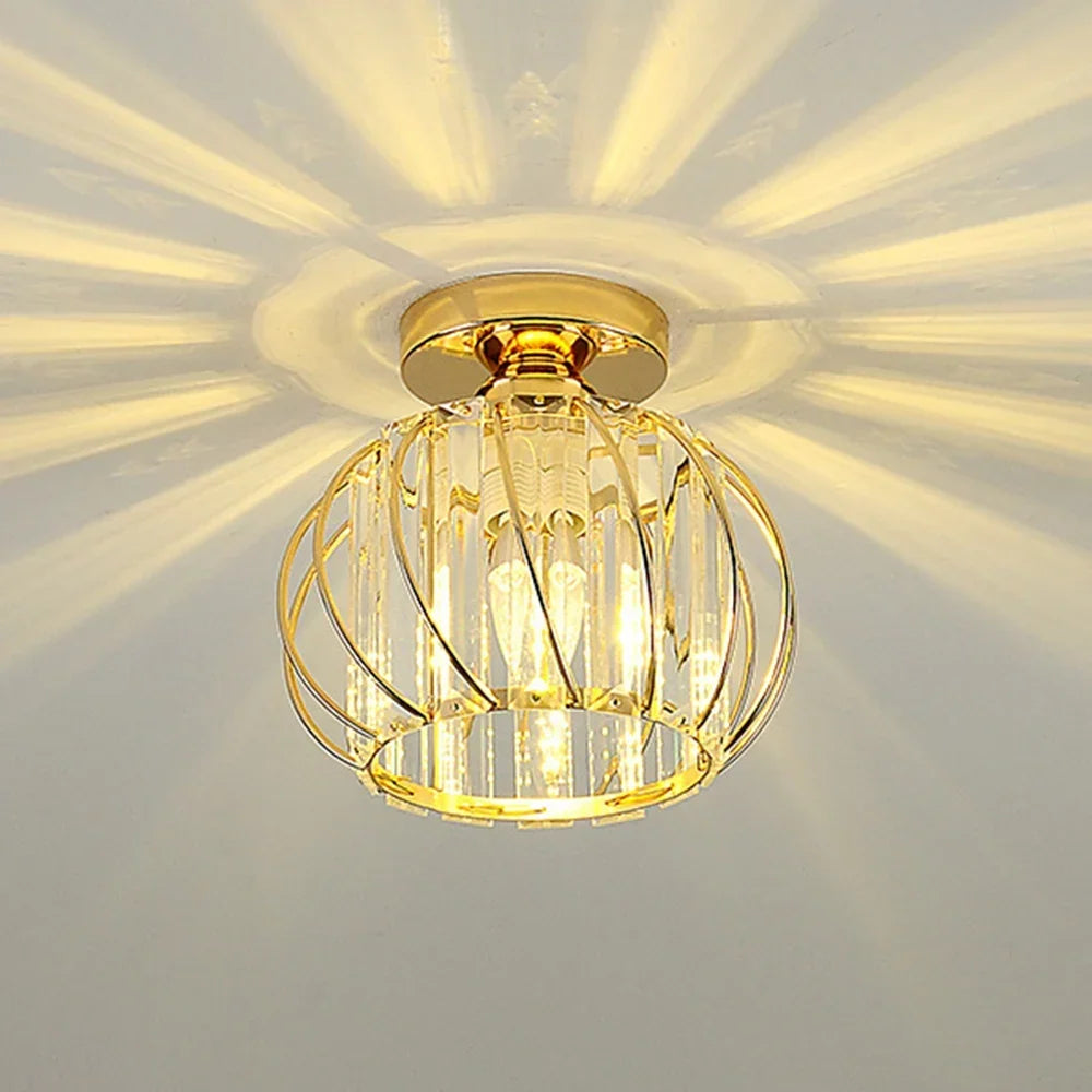 Gold E27 flush mount