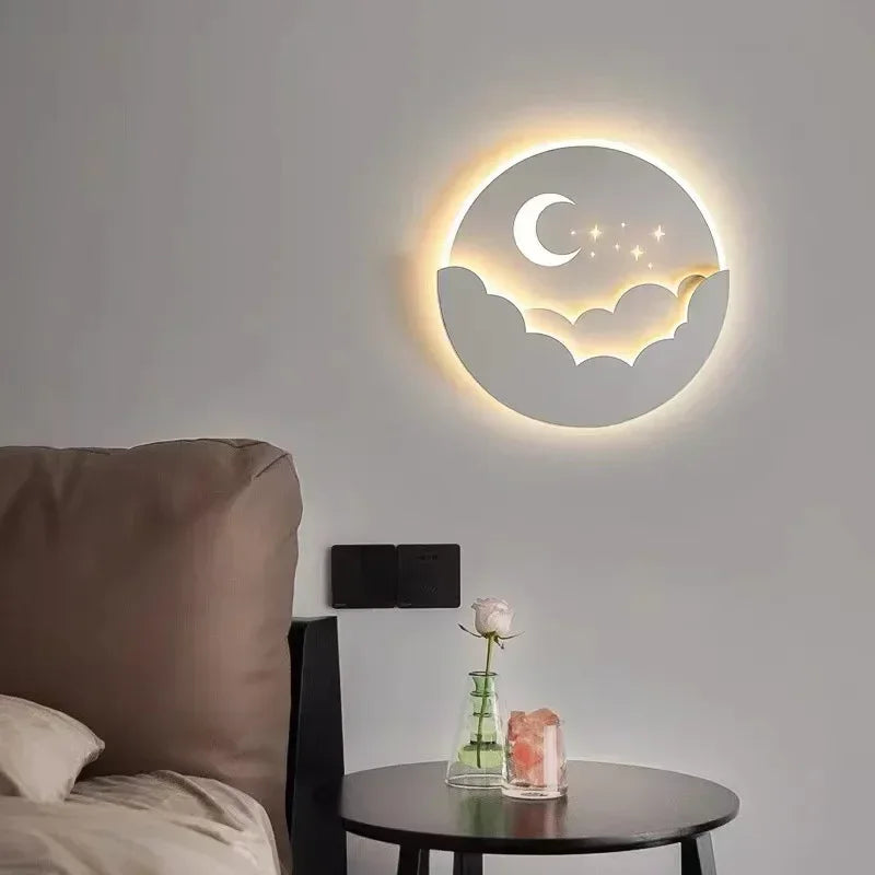 Round LED wall light